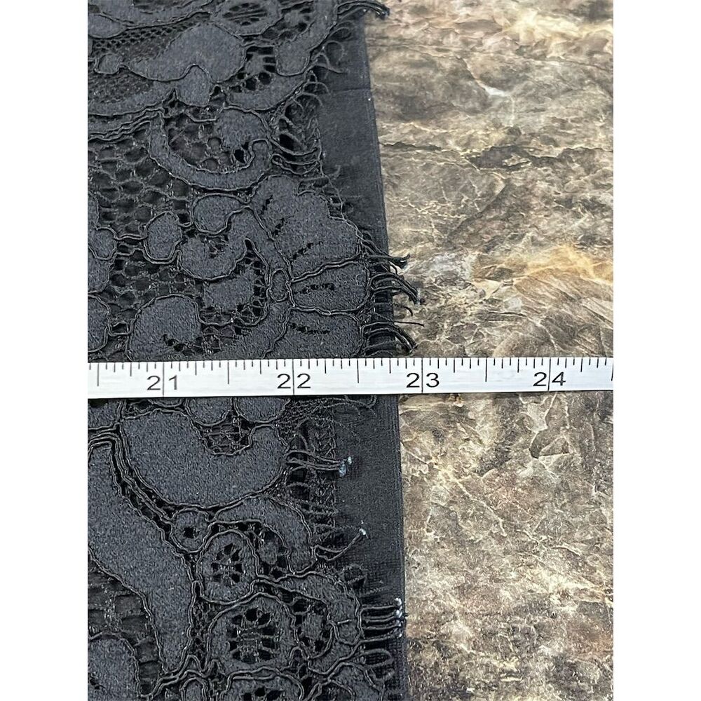 Ann Taylor Petite Black Lace Floral High Neck Blouse XXSP Long Sleeve Office - Picture 5 of 10